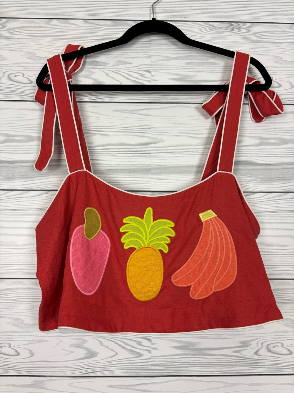 FARM Rio X Anthropologie embroidered tank top matching set shorts large NWT - Picture 3 of 16